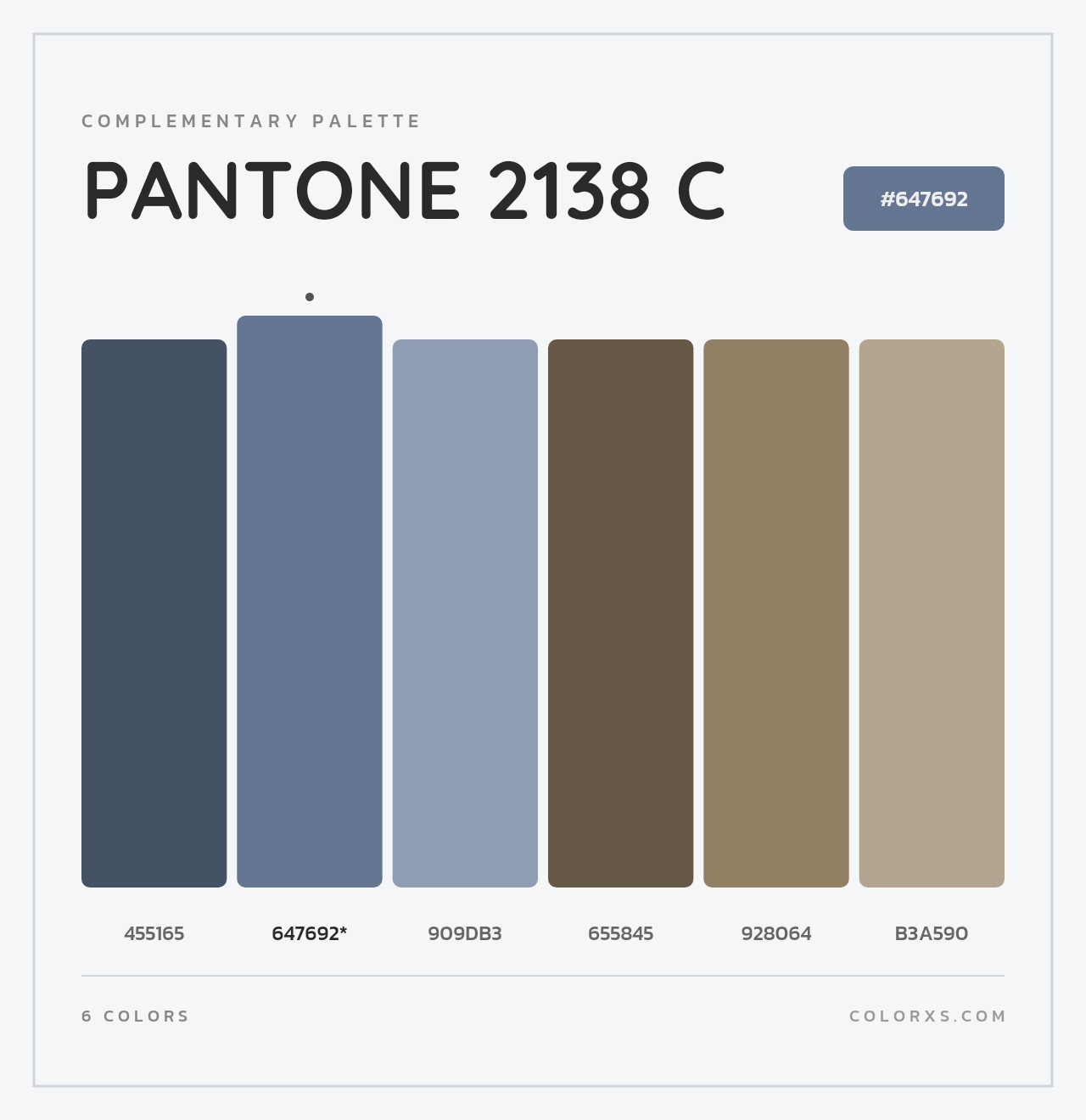PANTONE 2138 C - Complementary Color Palette