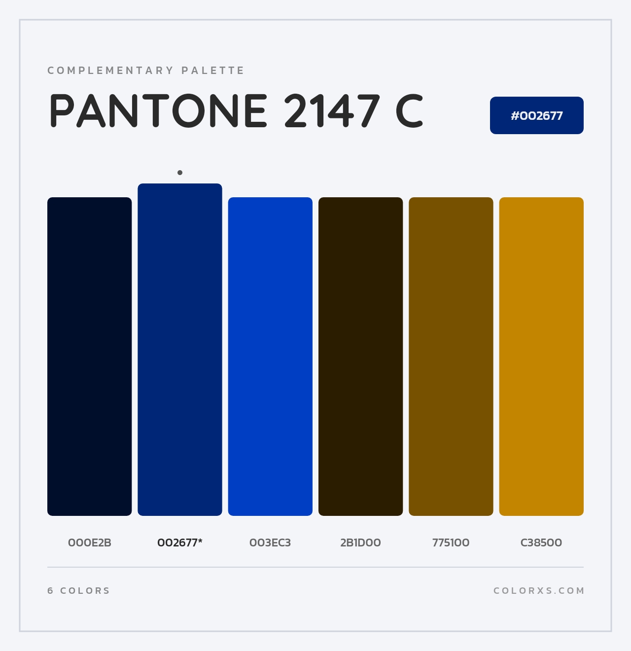 PANTONE 2147 C - Complementary Color Palette