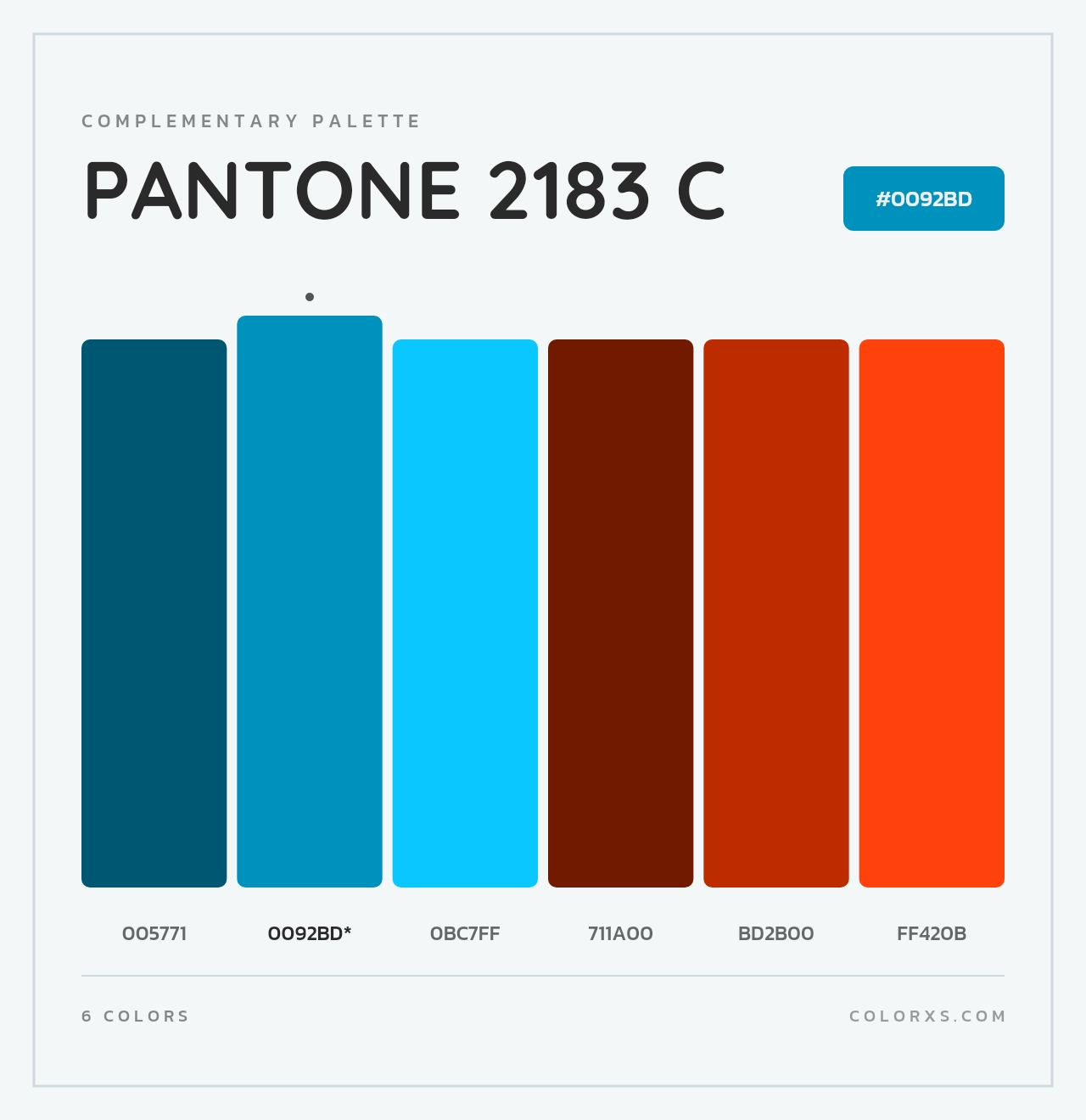 PANTONE 2183 C - Complementary Color Palette