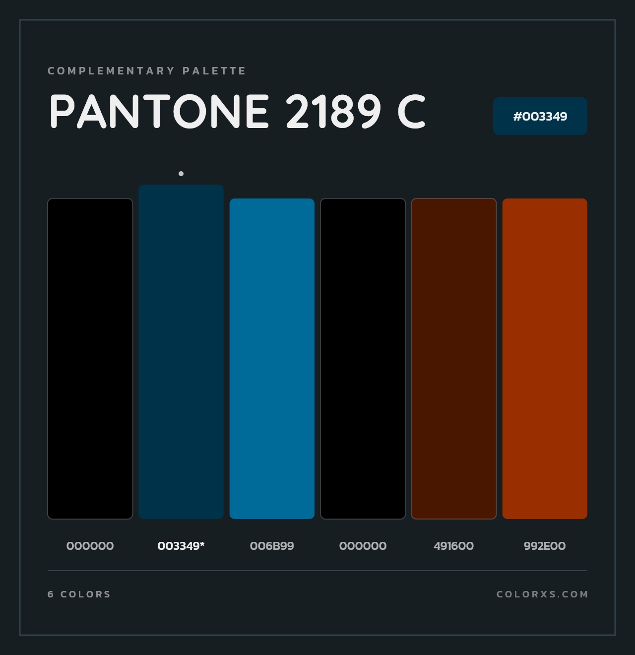 PANTONE 2189 C - Complementary Color Palette