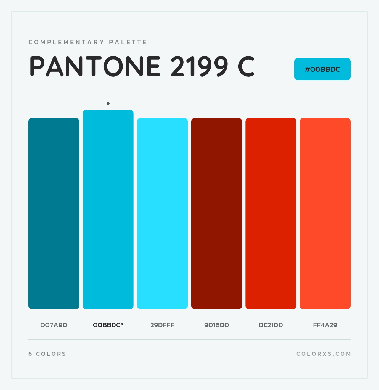 PANTONE 2199 C - Complementary Color Palette