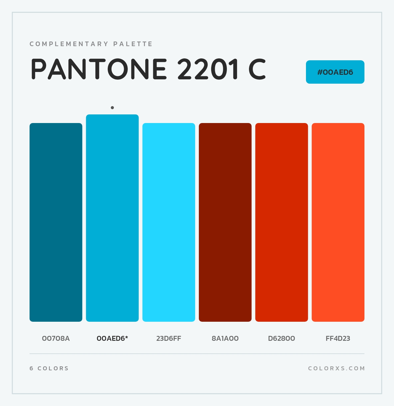 PANTONE 2201 C - Complementary Color Palette