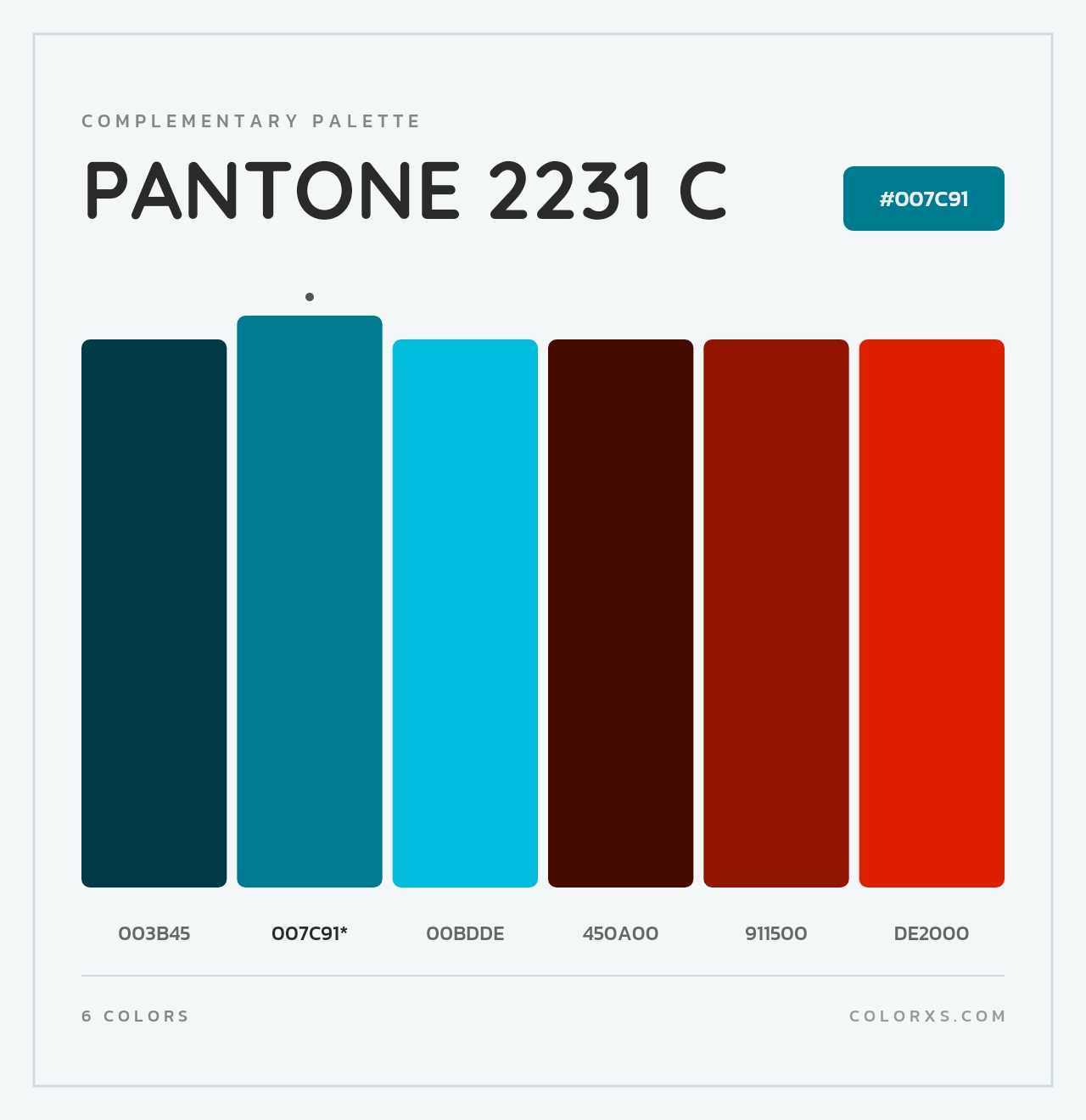 PANTONE 2231 C - Complementary Color Palette