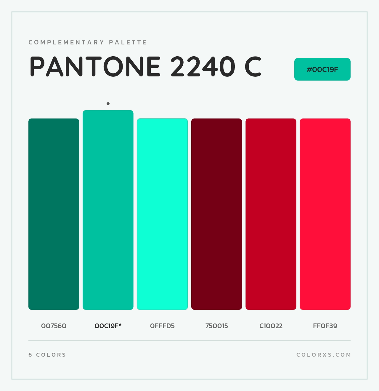 PANTONE 2240 C - Complementary Color Palette