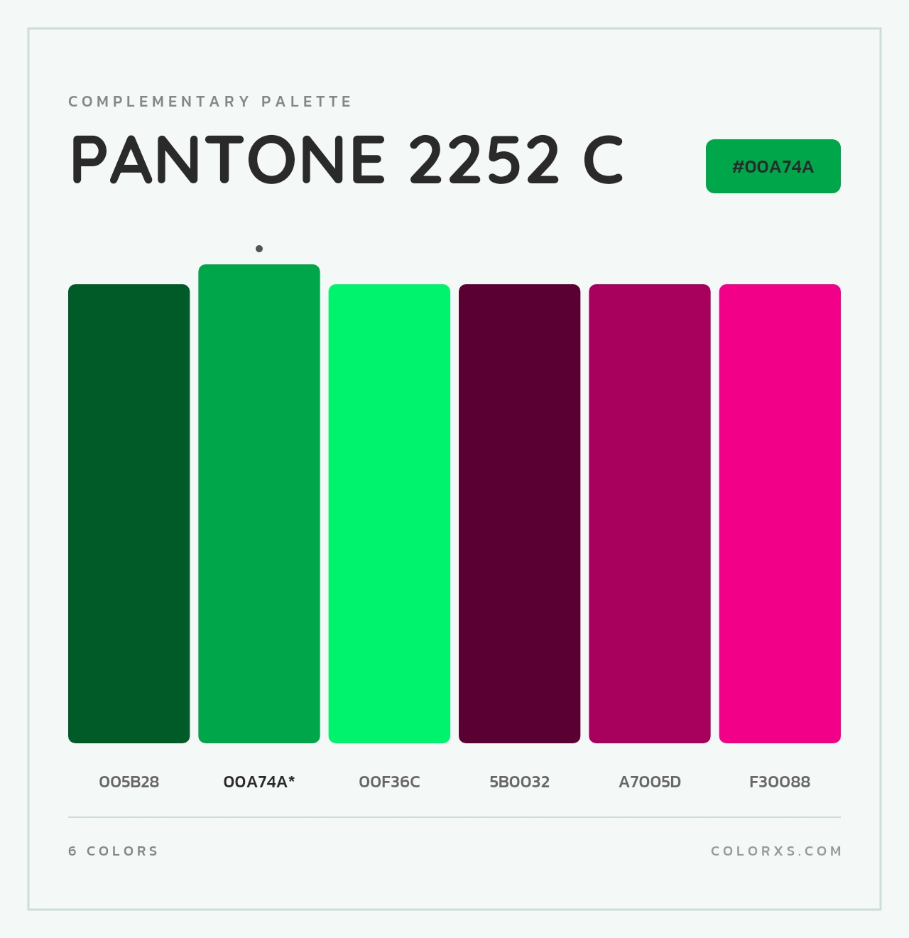 PANTONE 2252 C - Complementary Color Palette