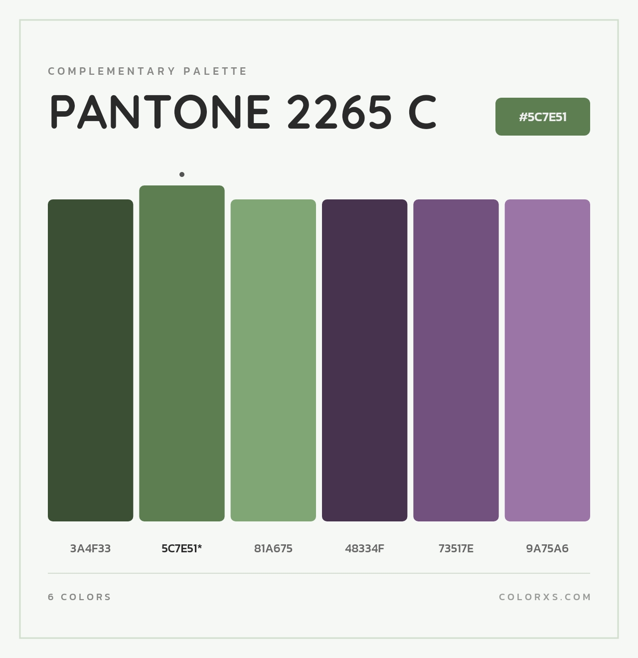 PANTONE 2265 C - Complementary Color Palette