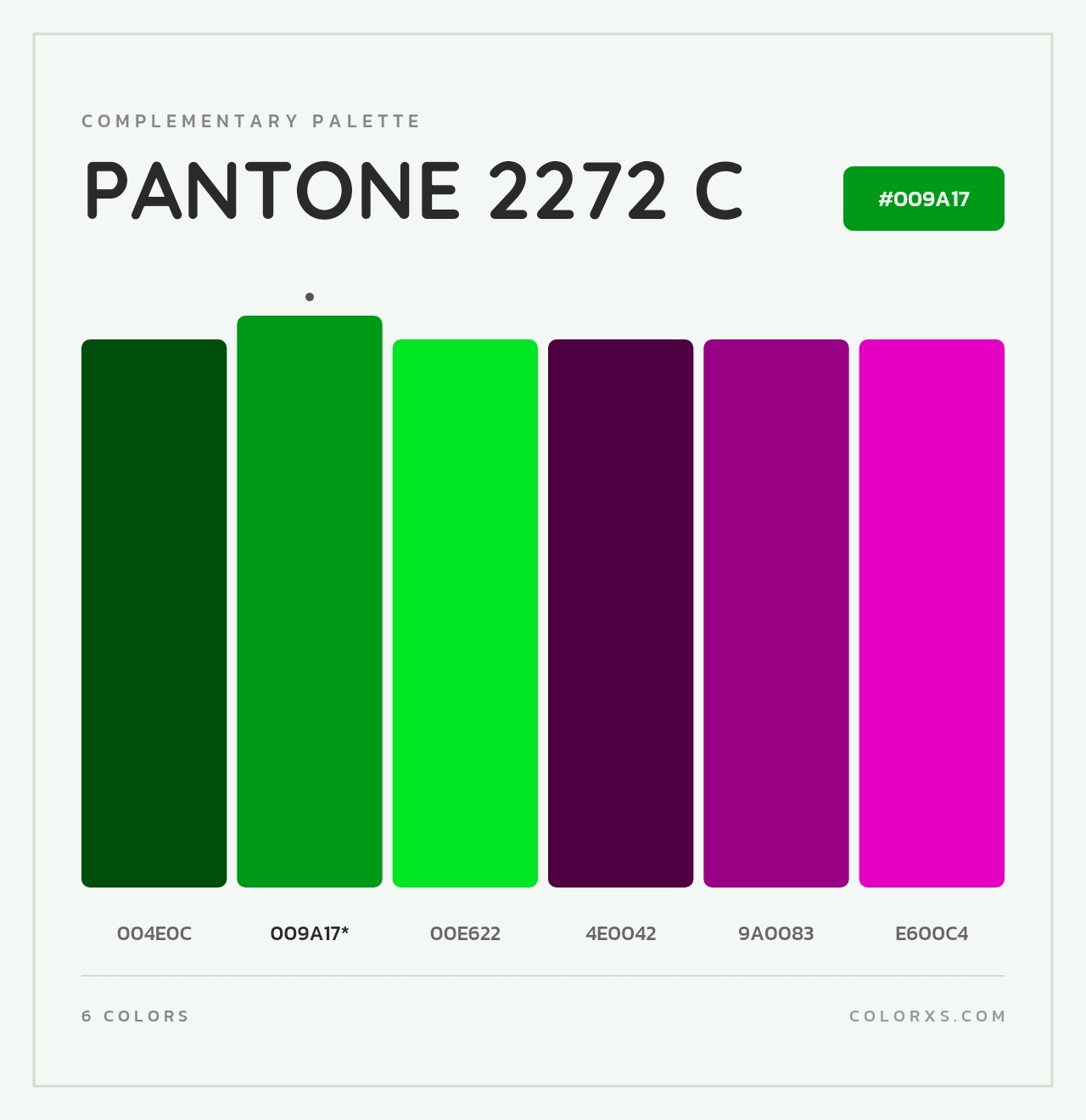 PANTONE 2272 C - Complementary Color Palette