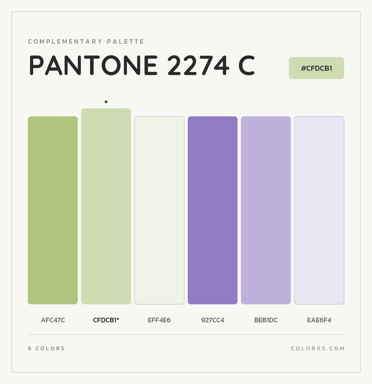 PANTONE 2274 C - Complementary Color Palette