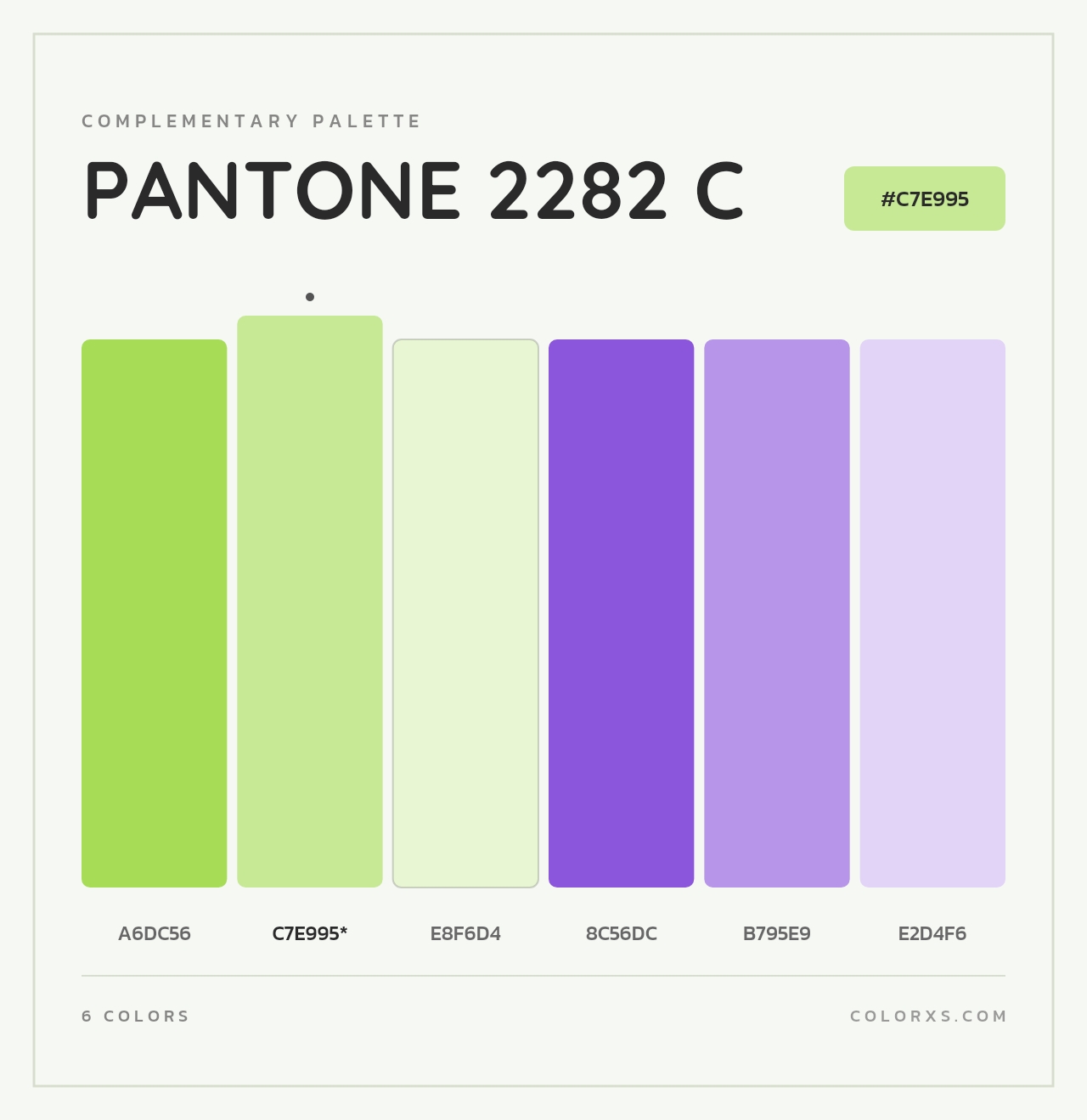 PANTONE 2282 C - Complementary Color Palette