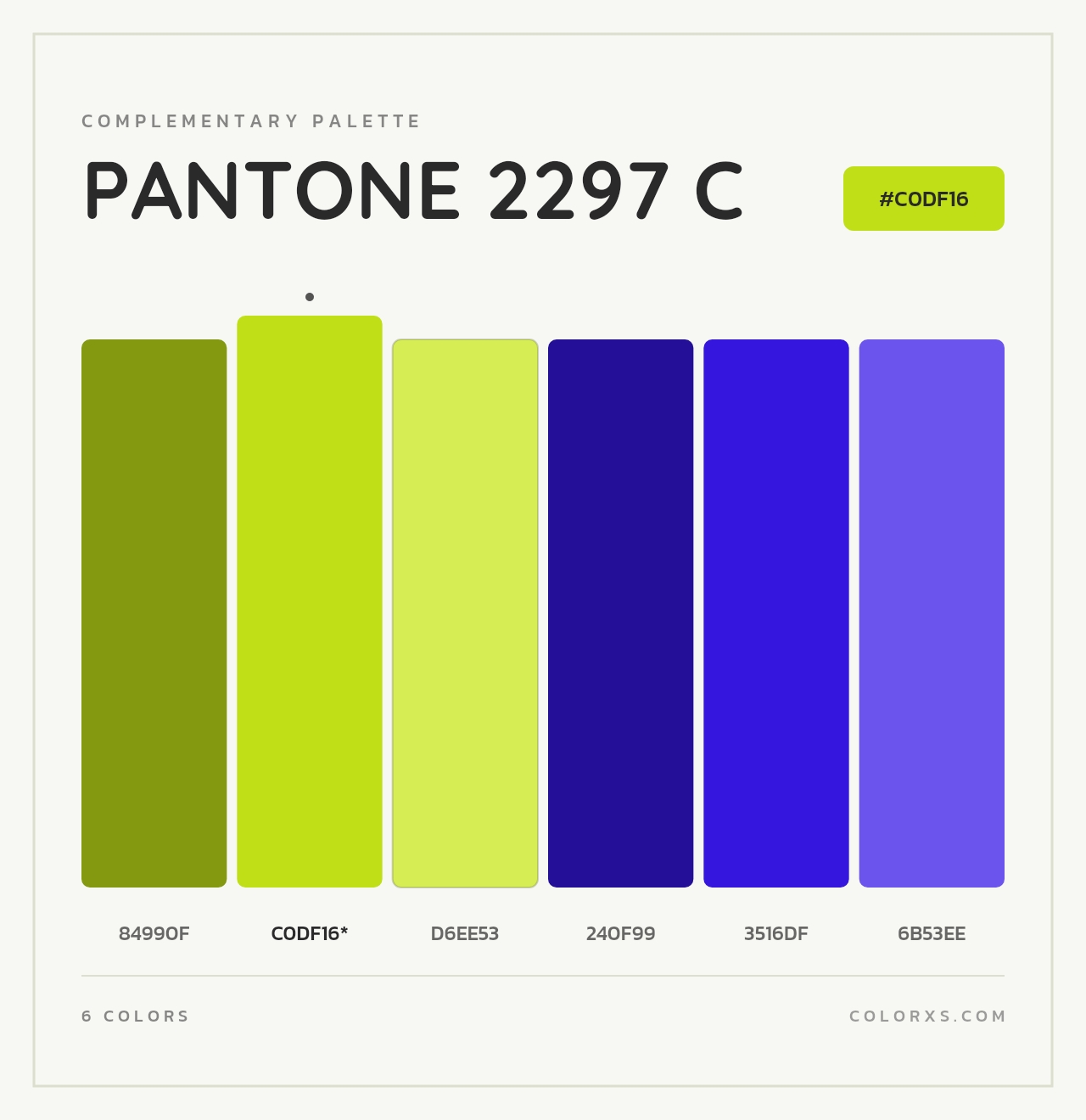PANTONE 2297 C - Complementary Color Palette