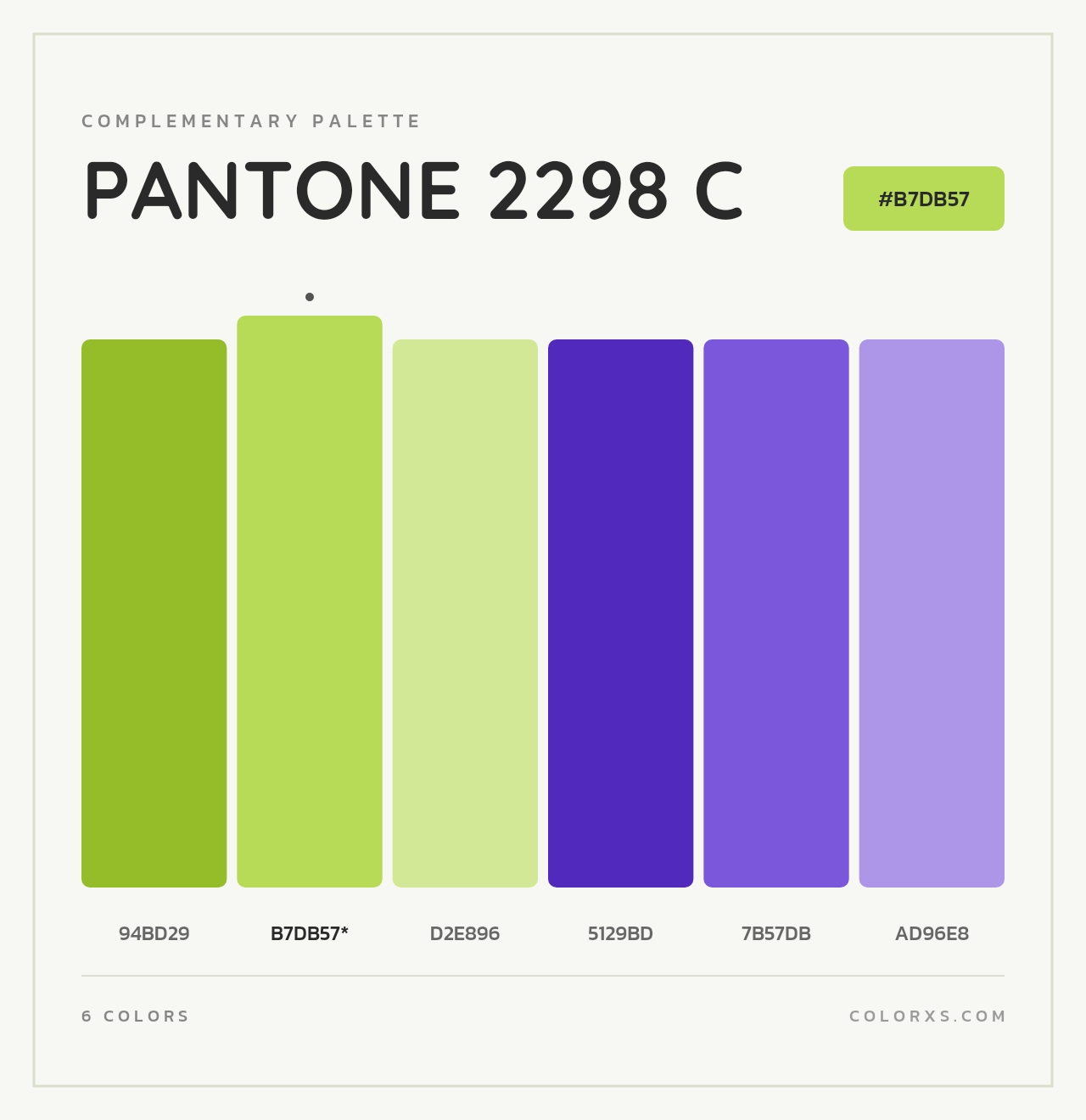 PANTONE 2298 C - Complementary Color Palette