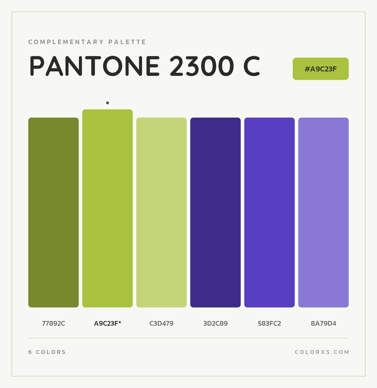 PANTONE 2300 C - Complementary Color Palette