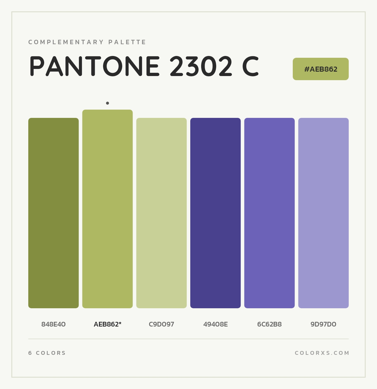 PANTONE 2302 C - Complementary Color Palette