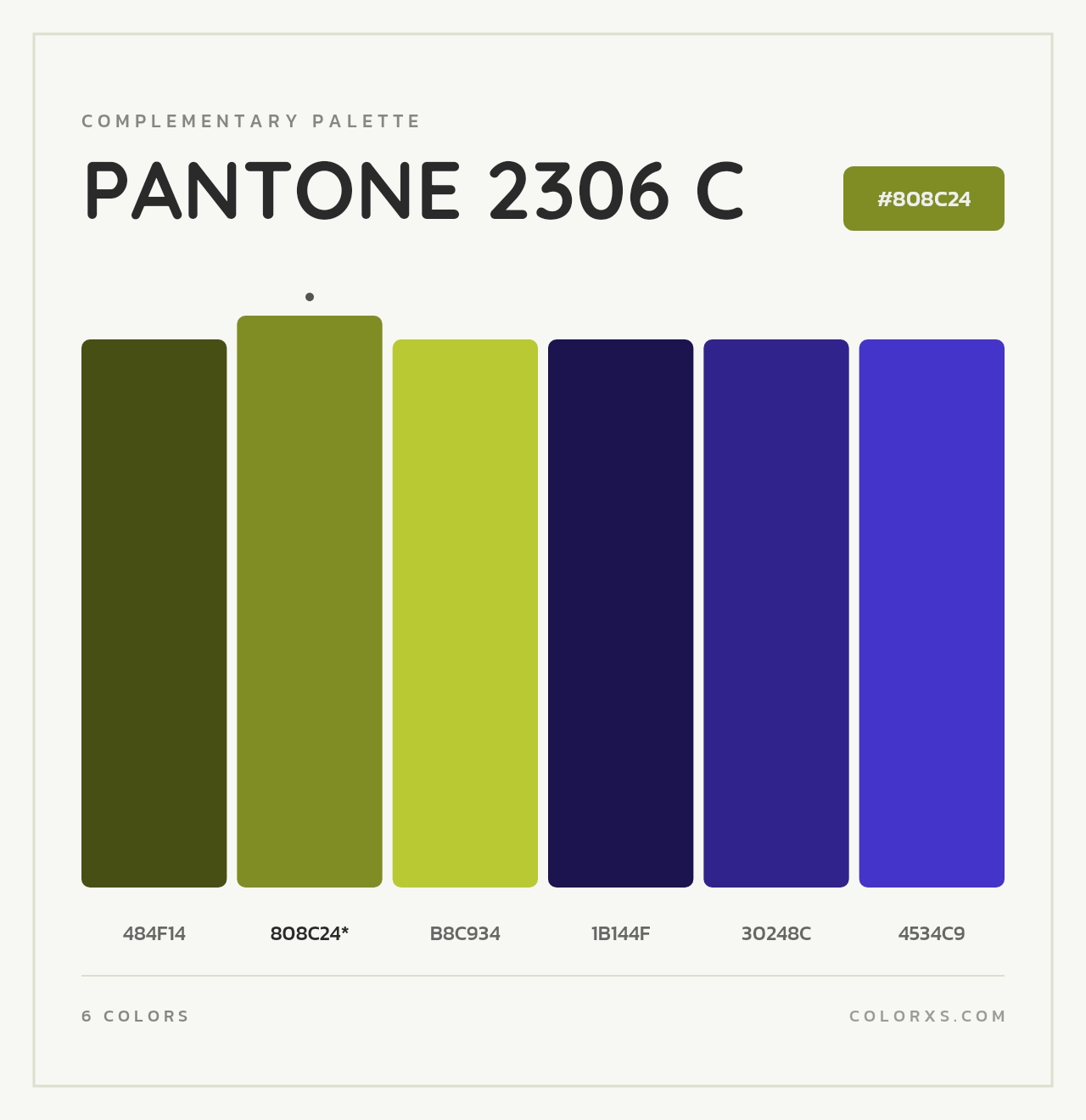 PANTONE 2306 C - Complementary Color Palette
