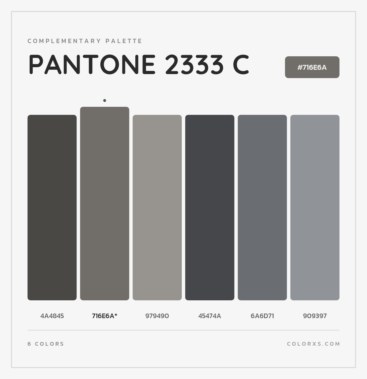 PANTONE 2333 C - Complementary Color Palette