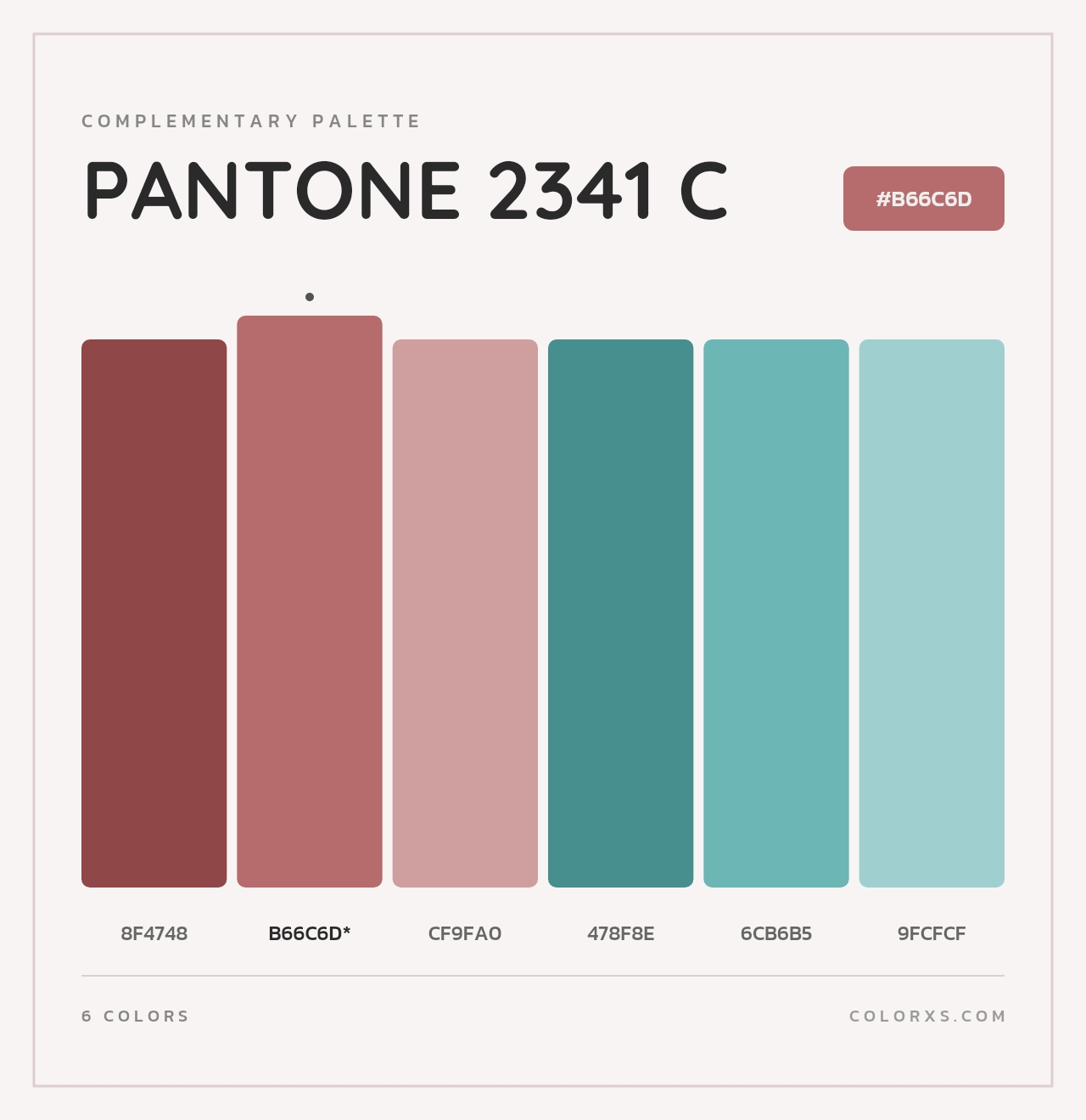 PANTONE 2341 C - Complementary Color Palette