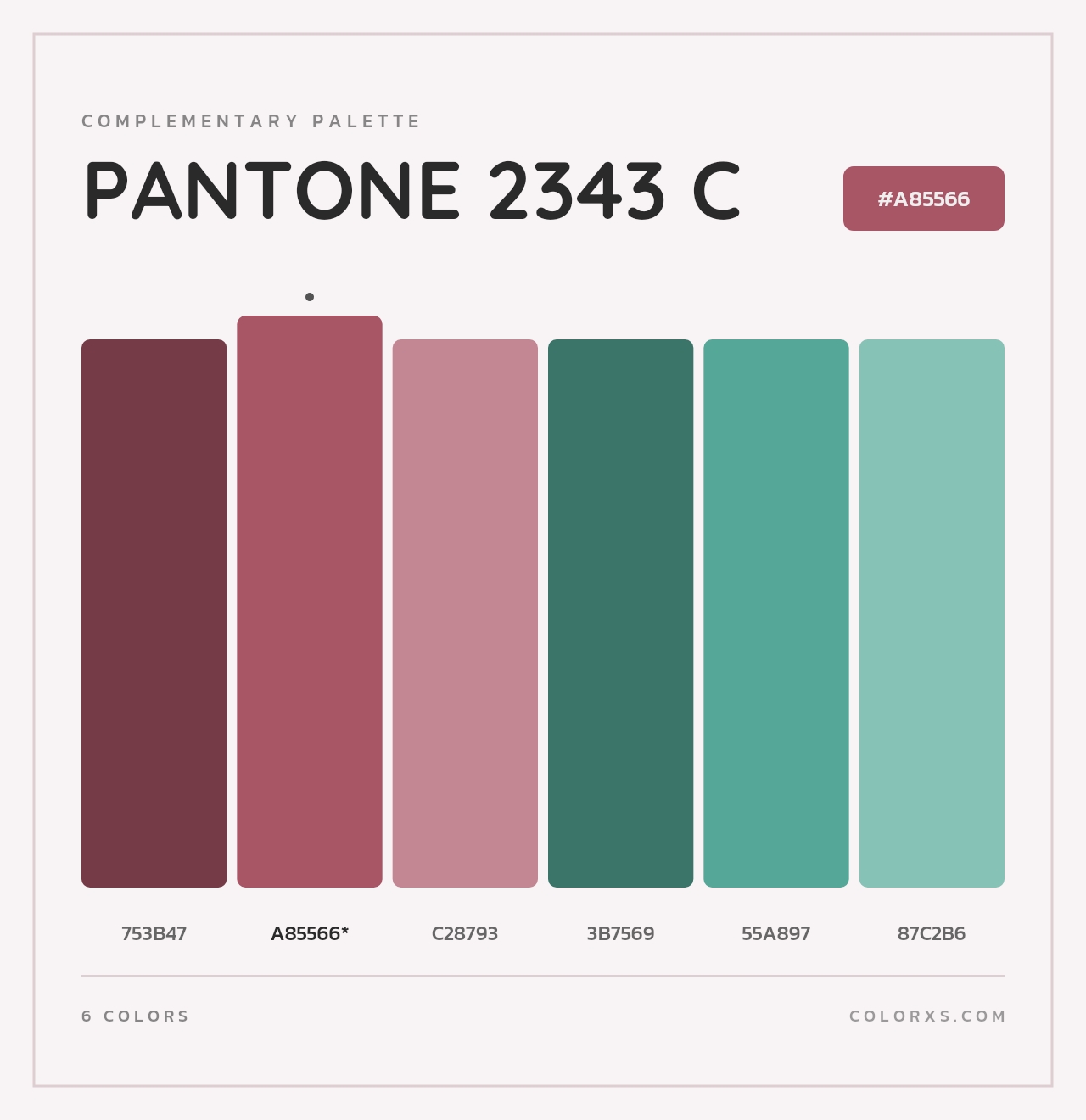PANTONE 2343 C - Complementary Color Palette