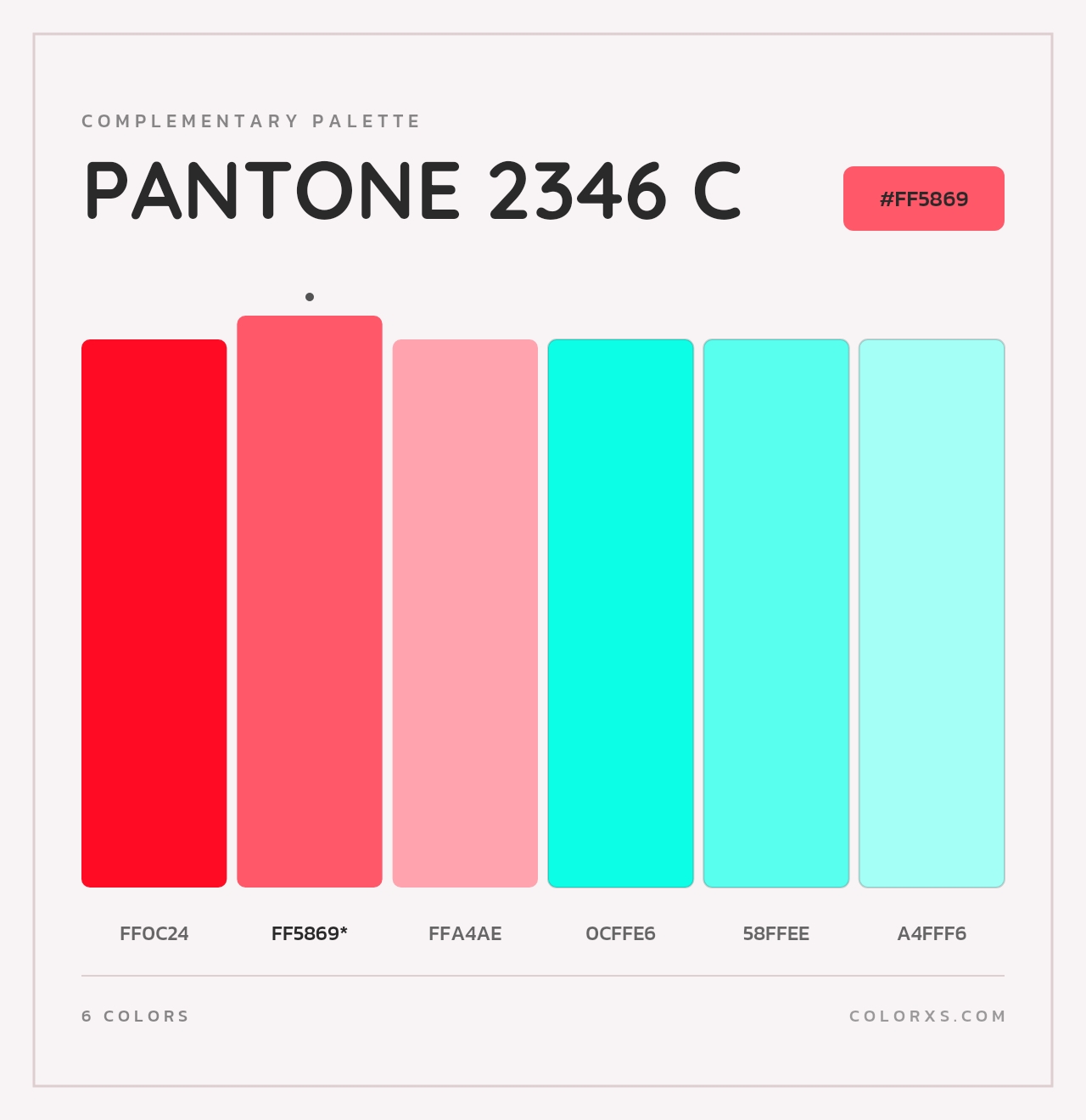 PANTONE 2346 C - Complementary Color Palette