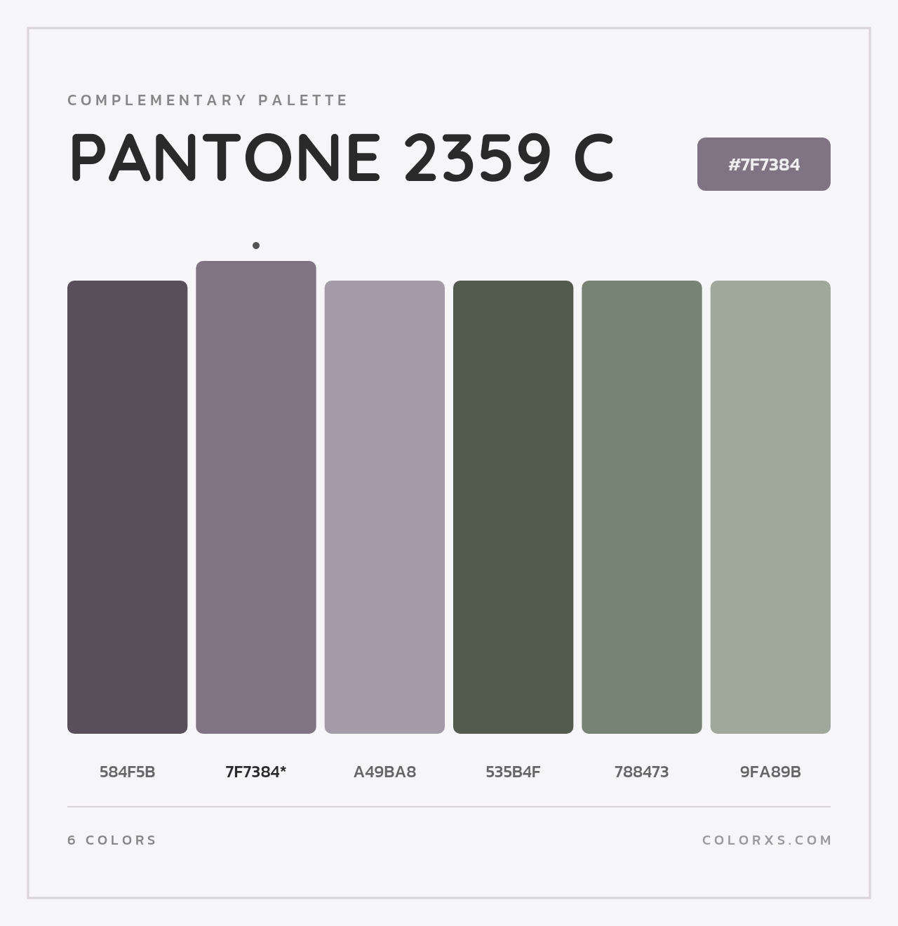 PANTONE 2359 C - Complementary Color Palette