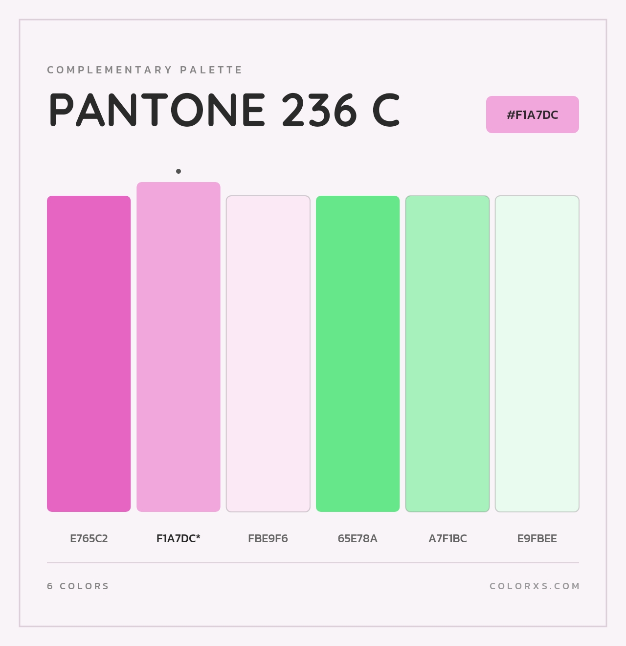 PANTONE 236 C - Complementary Color Palette