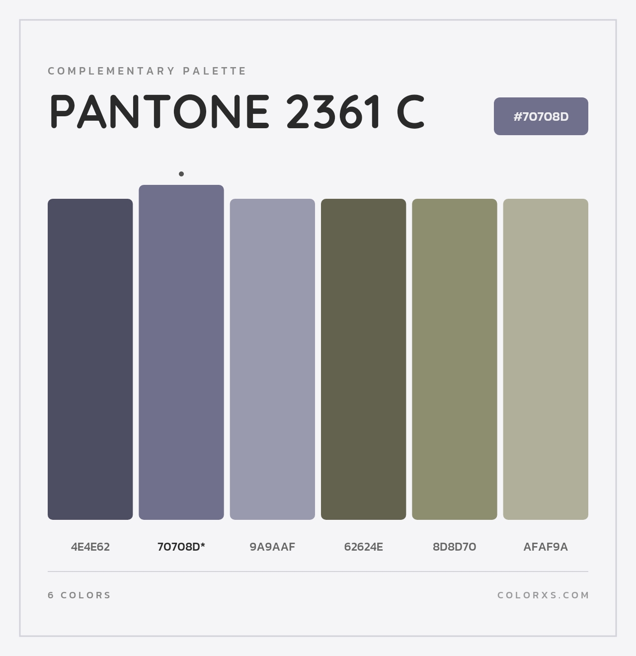 PANTONE 2361 C - Complementary Color Palette