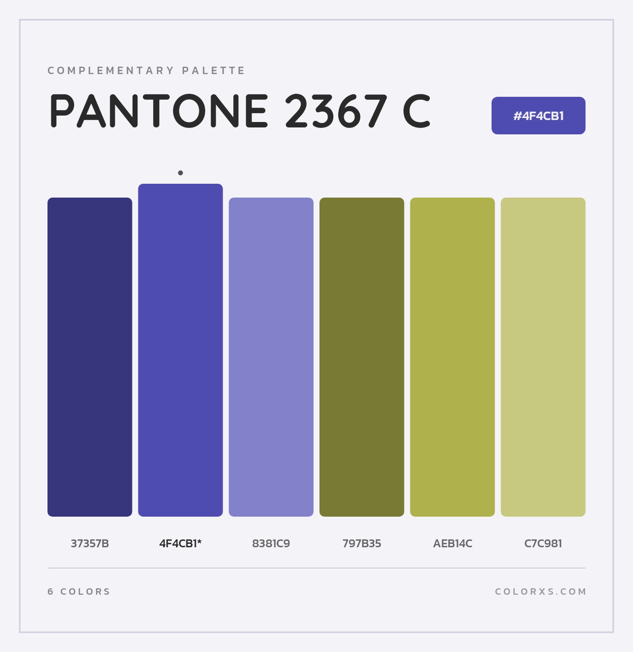 PANTONE 2367 C - Complementary Color Palette