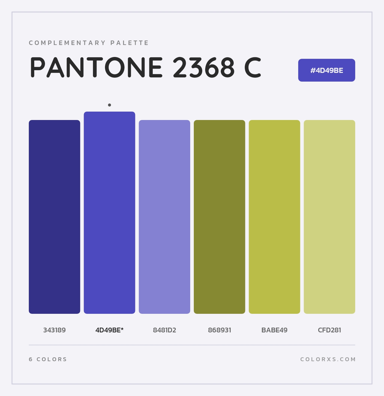 PANTONE 2368 C - Complementary Color Palette