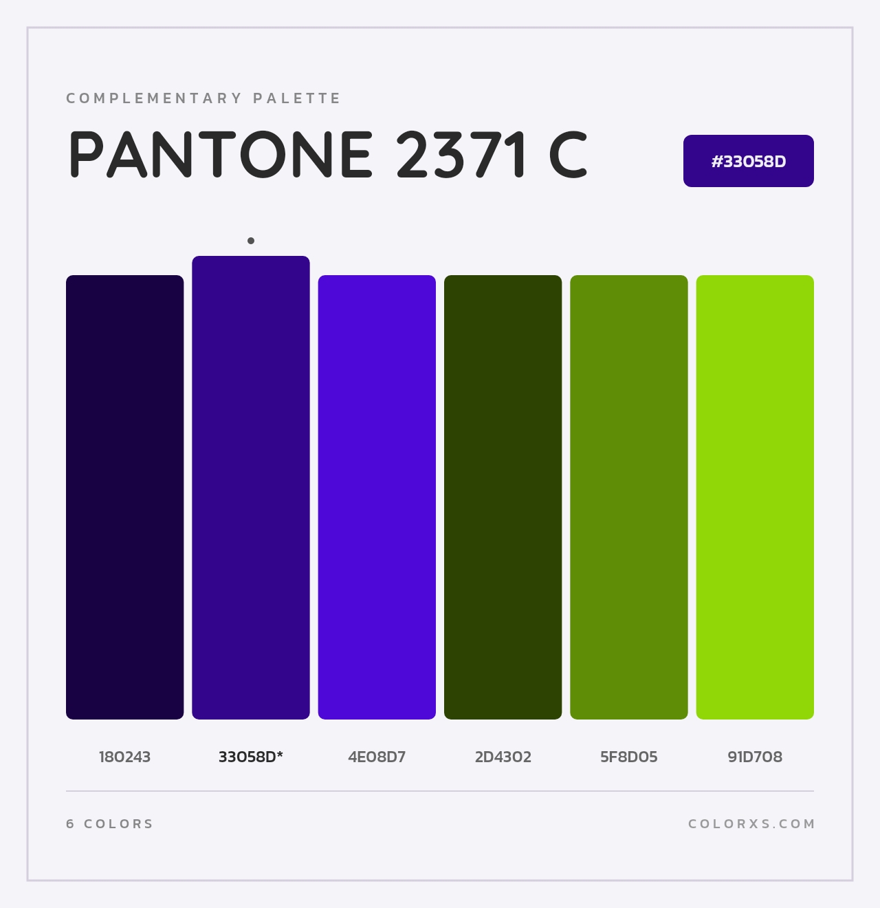 PANTONE 2371 C - Complementary Color Palette