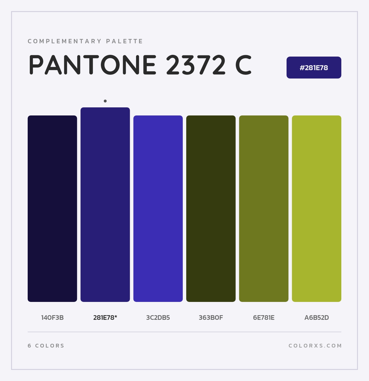PANTONE 2372 C - Complementary Color Palette