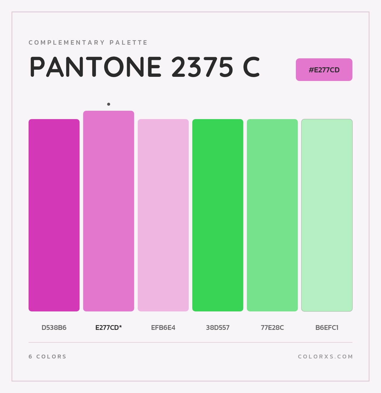 PANTONE 2375 C - Complementary Color Palette