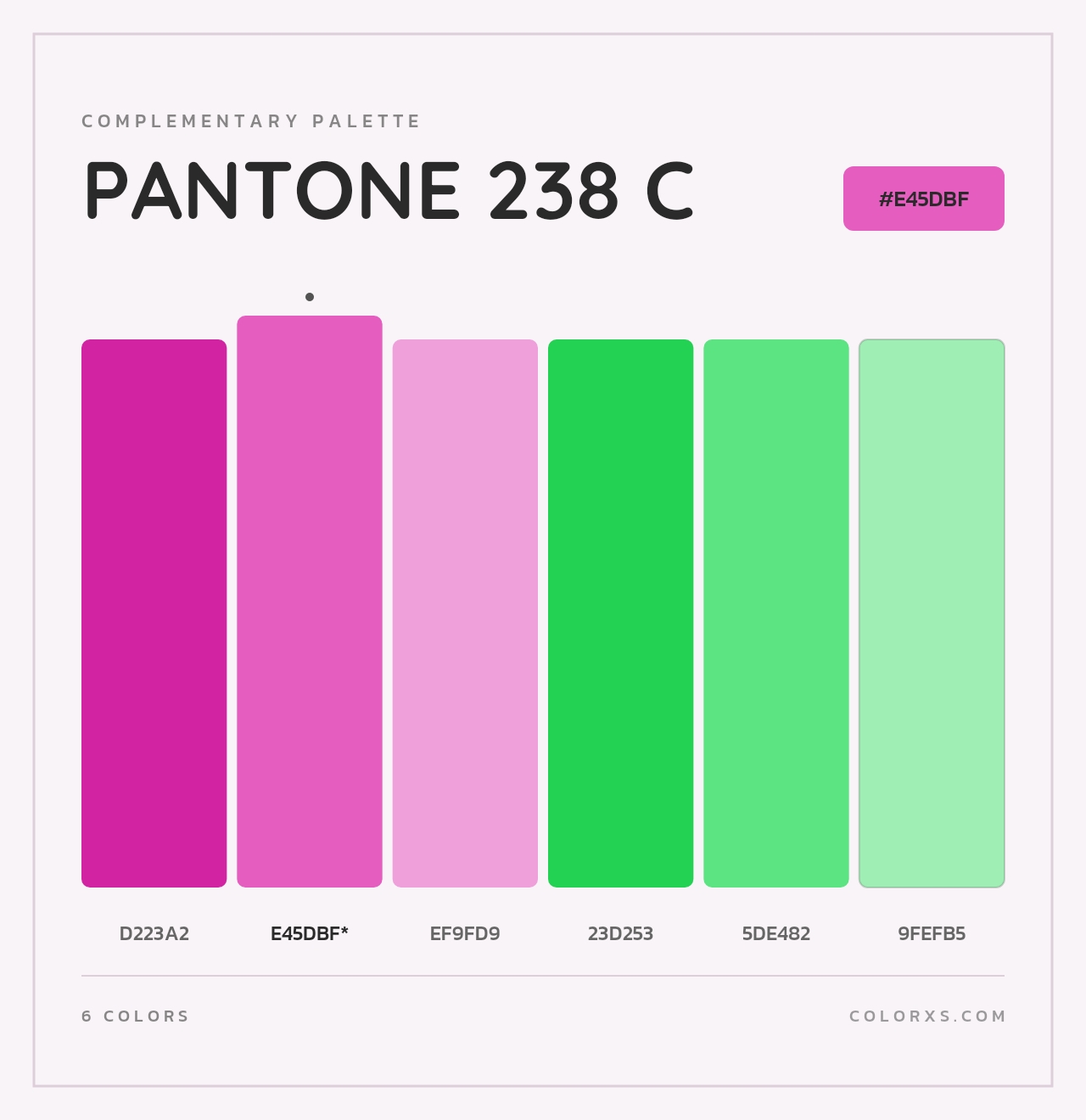 PANTONE 238 C - Complementary Color Palette