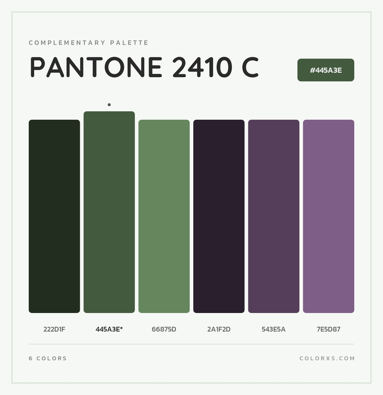 PANTONE 2410 C - Complementary Color Palette