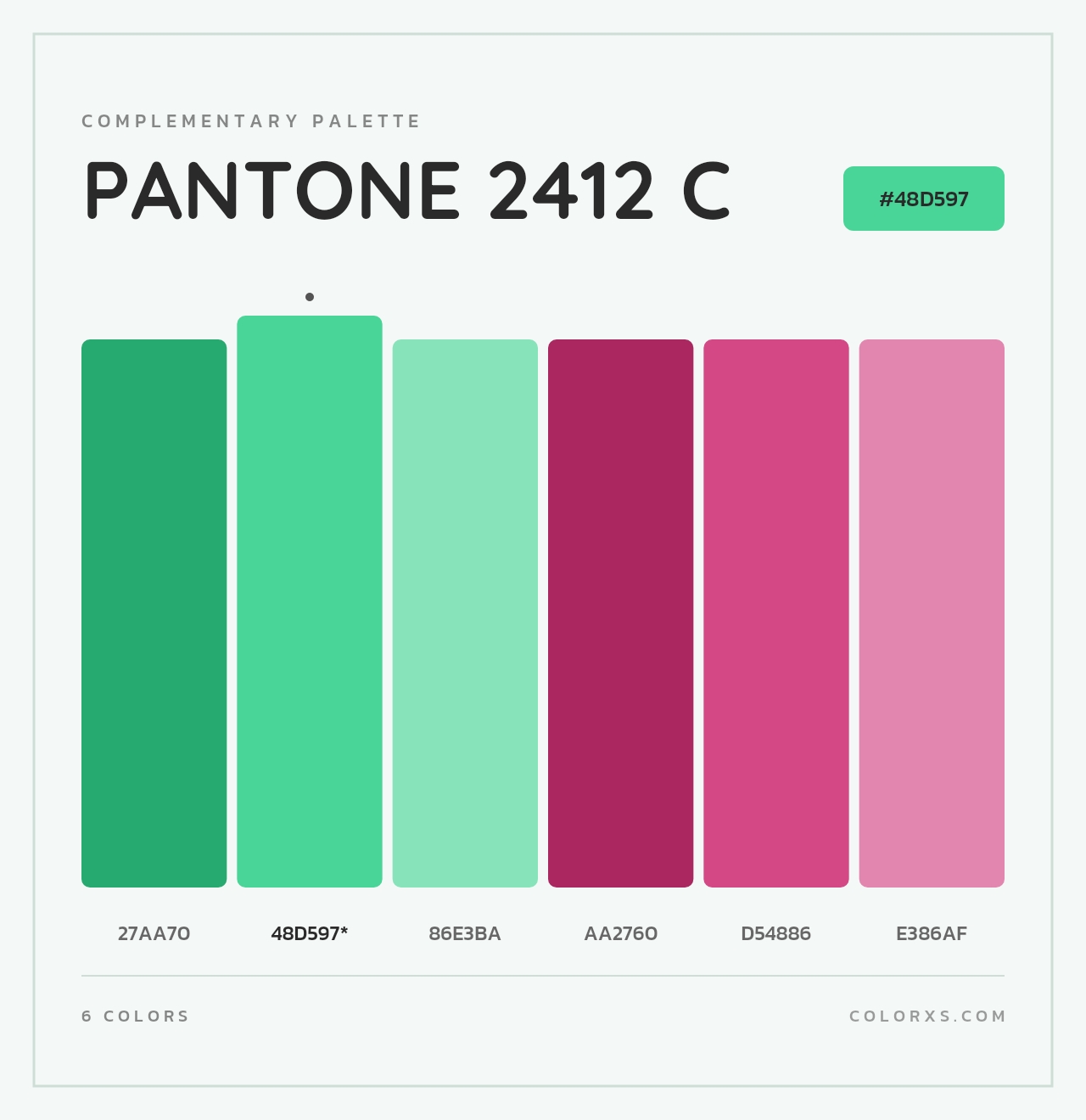 PANTONE 2412 C - Complementary Color Palette