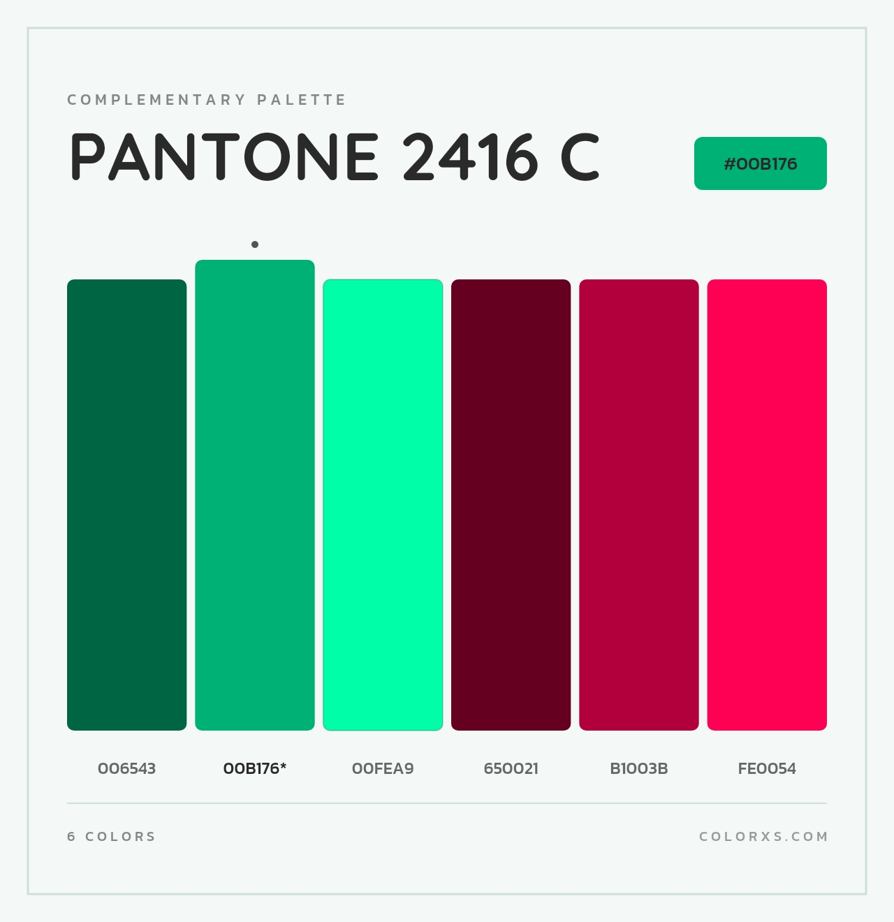 PANTONE 2416 C - Complementary Color Palette