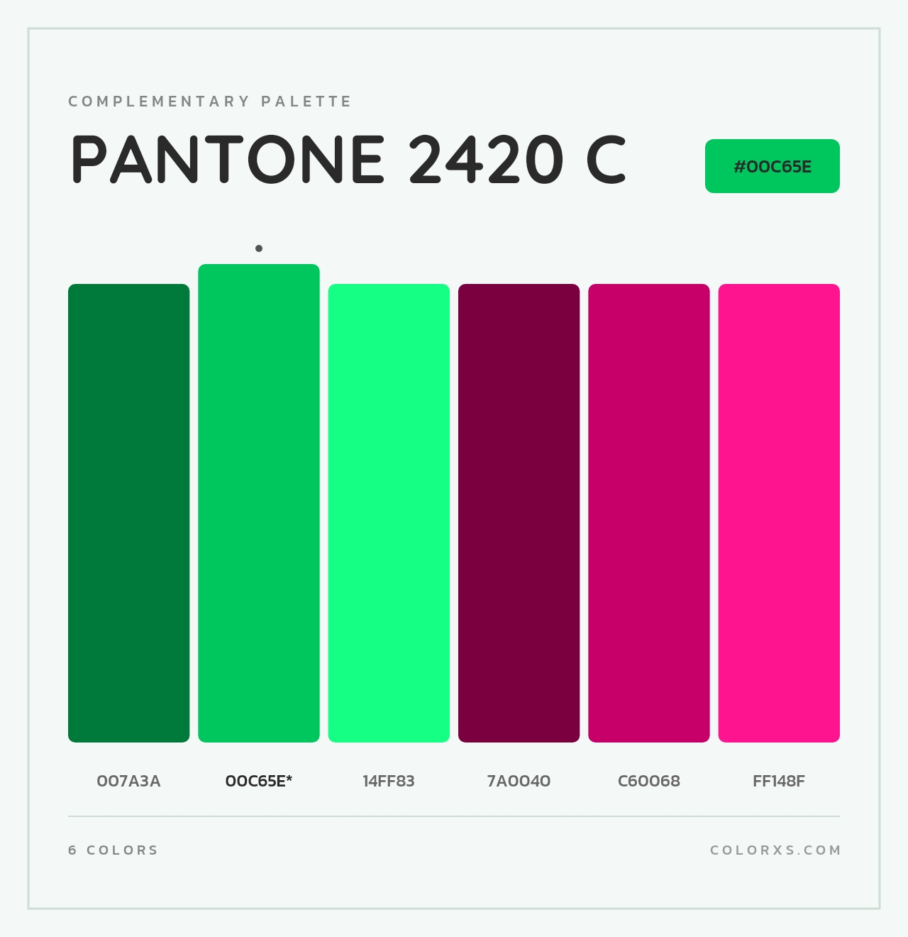 PANTONE 2420 C - Complementary Color Palette