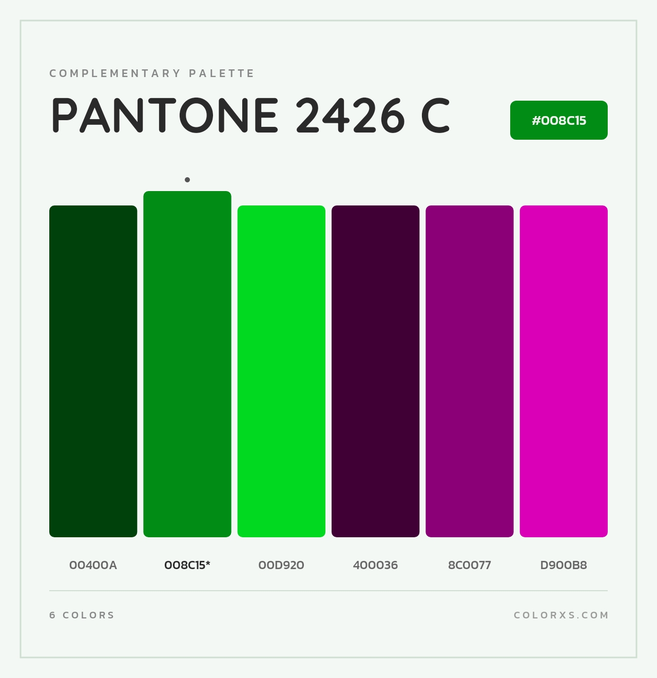 PANTONE 2426 C - Complementary Color Palette