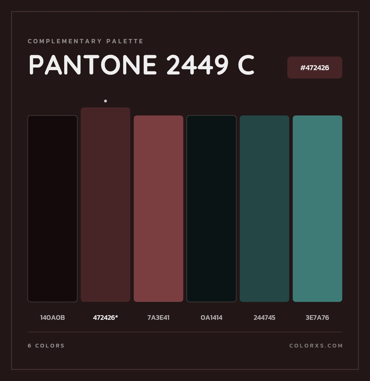 PANTONE 2449 C - Complementary Color Palette