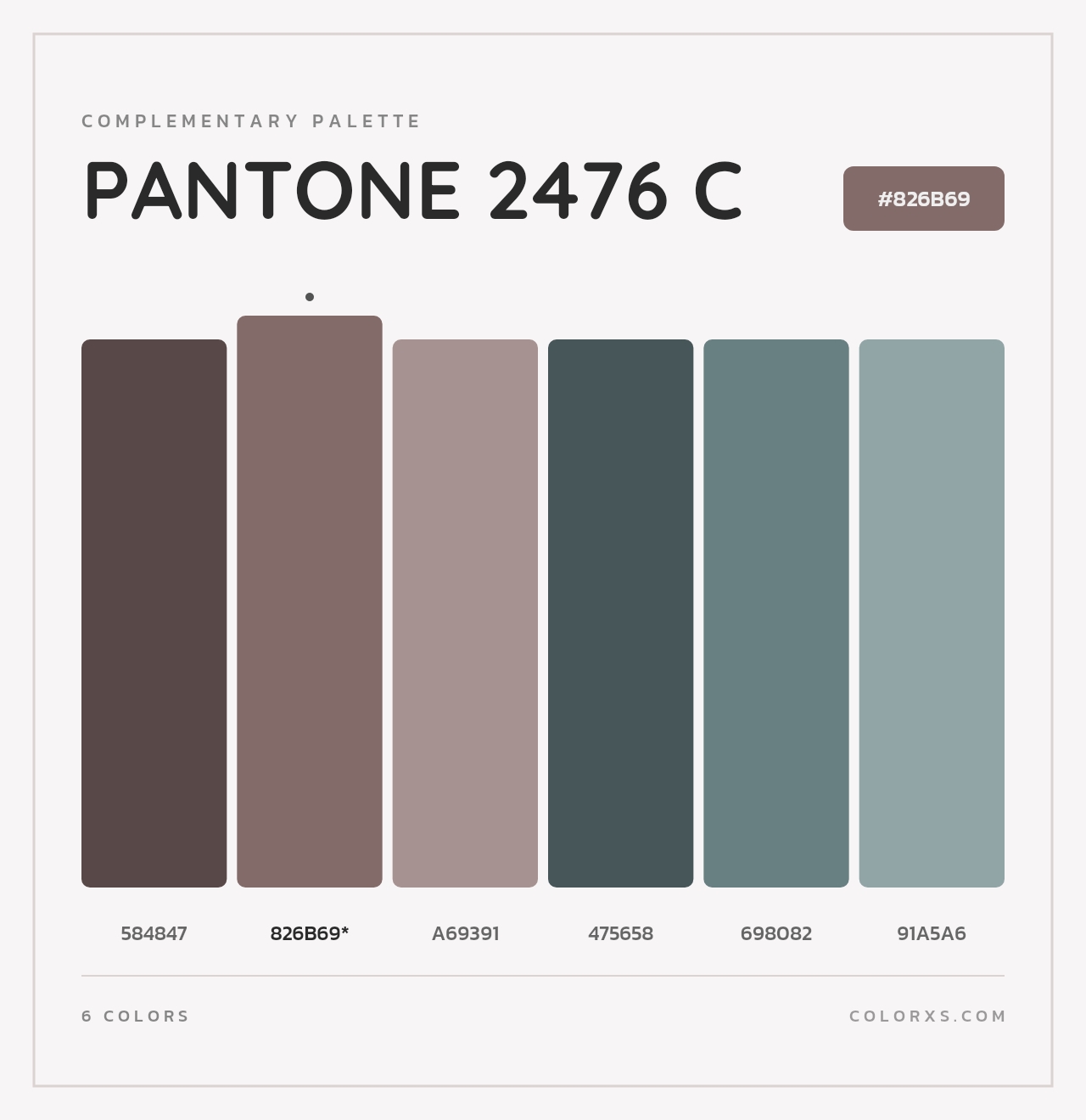 PANTONE 2476 C - Complementary Color Palette