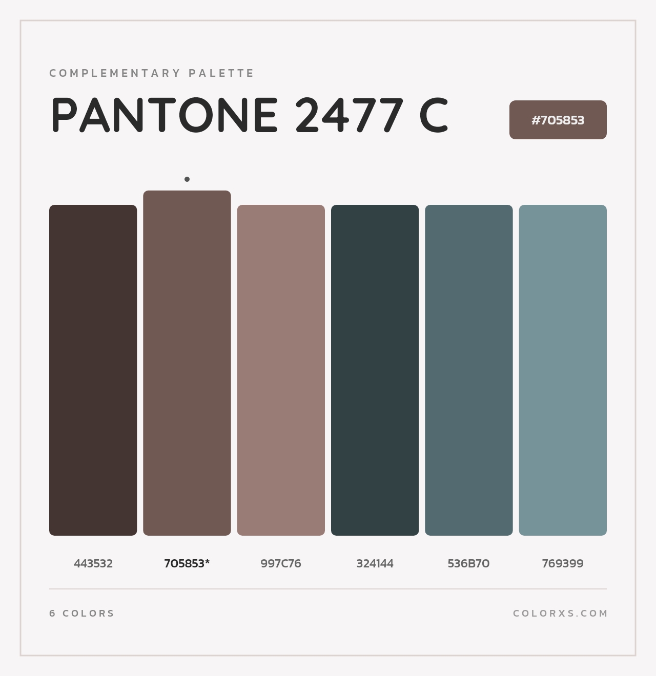 PANTONE 2477 C - Complementary Color Palette