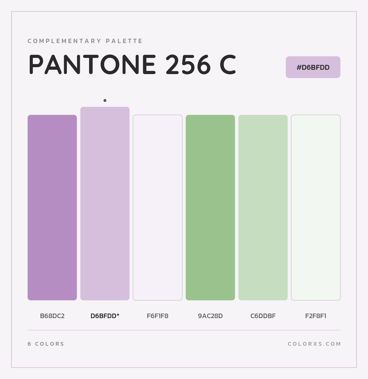 PANTONE 256 C - Complementary Color Palette