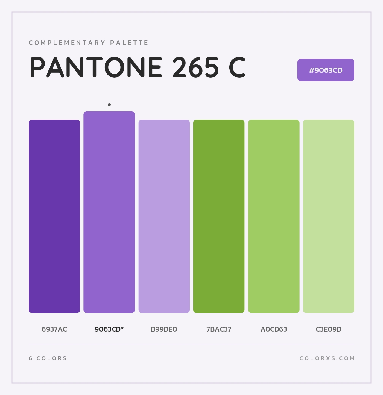 PANTONE 265 C - Complementary Color Palette