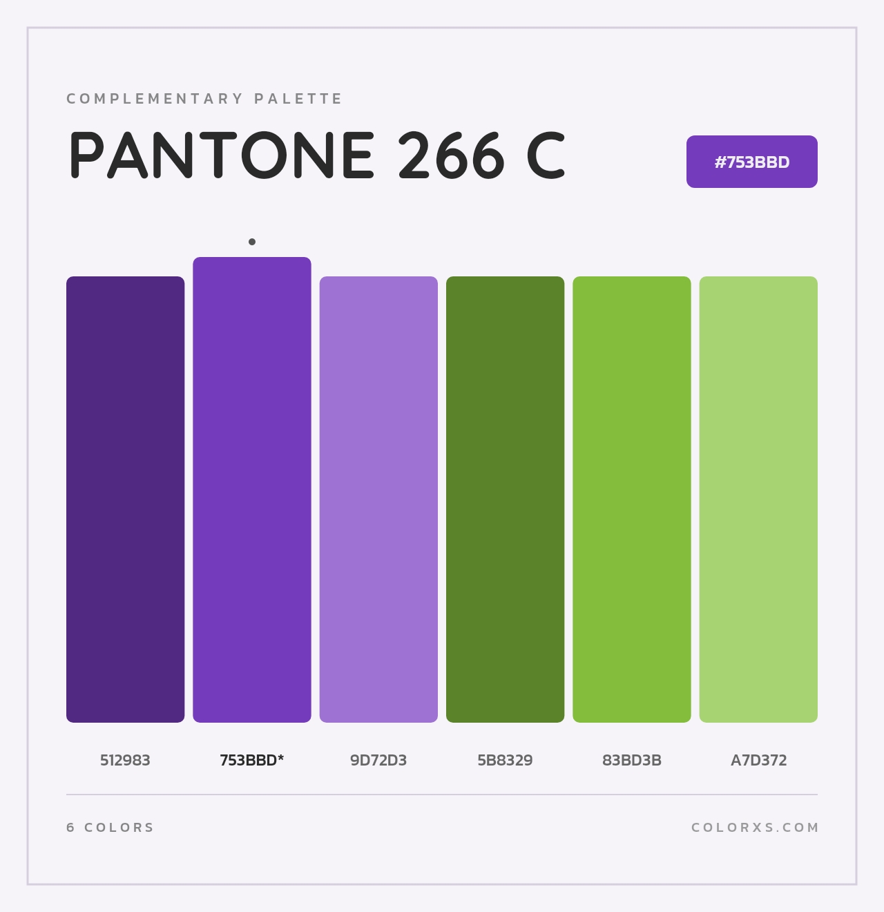 PANTONE 266 C - Complementary Color Palette