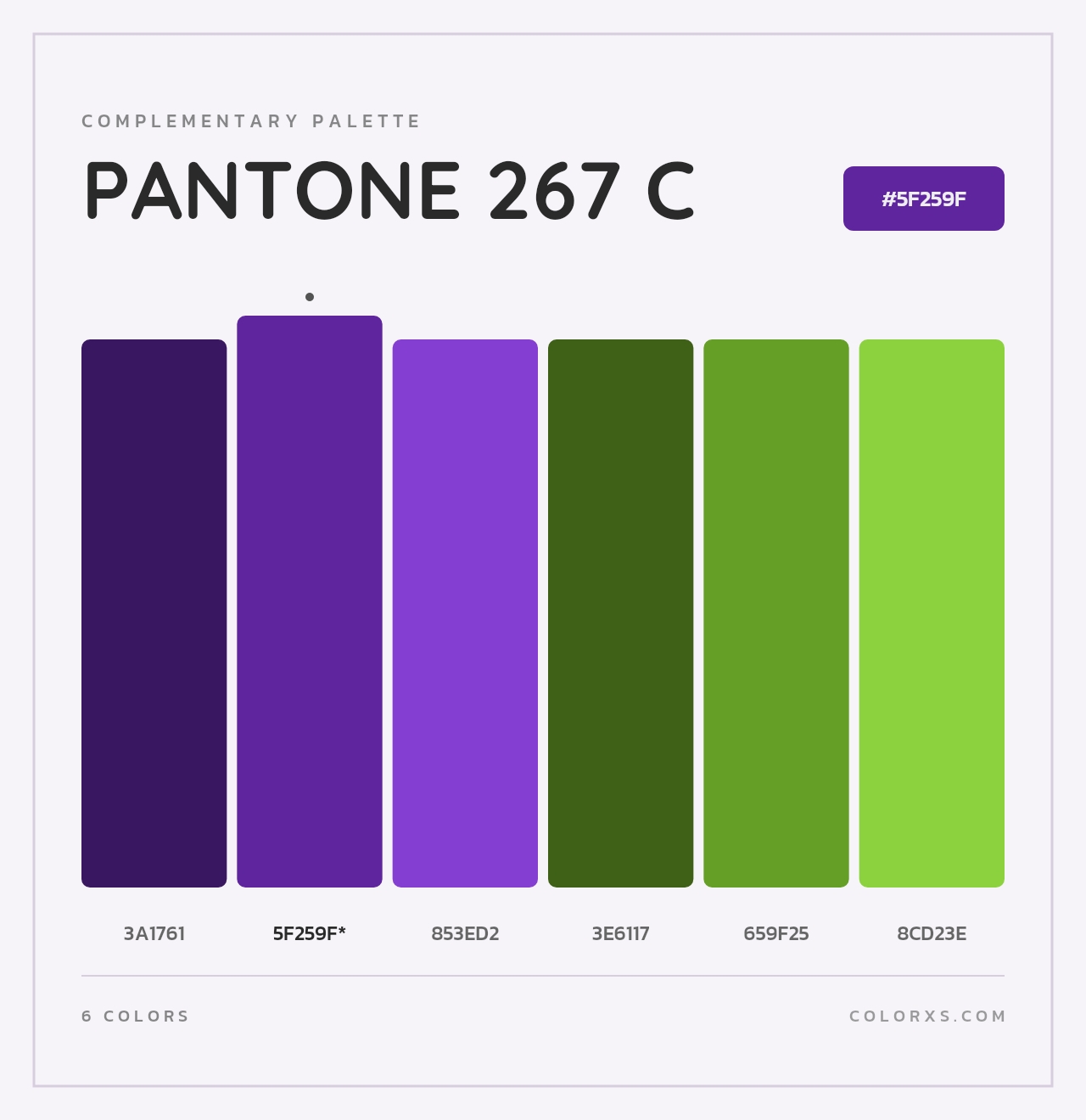 PANTONE 267 C - Complementary Color Palette