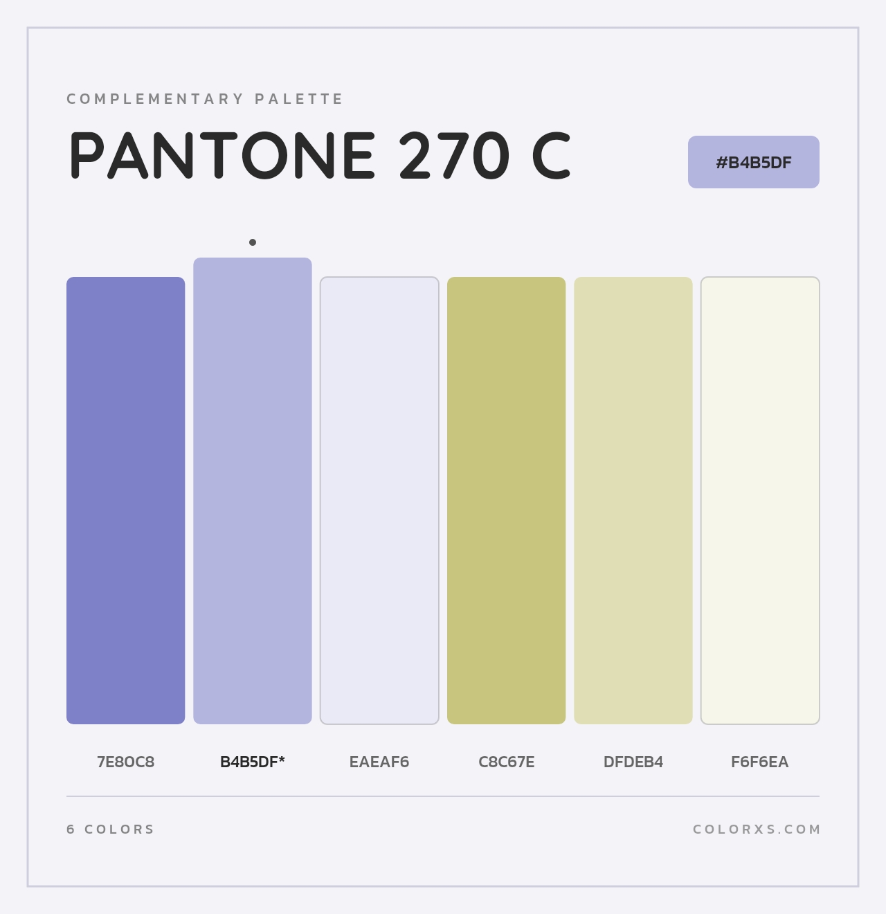 PANTONE 270 C - Complementary Color Palette