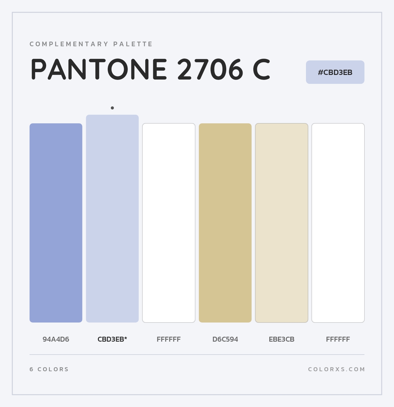 PANTONE 2706 C - Complementary Color Palette