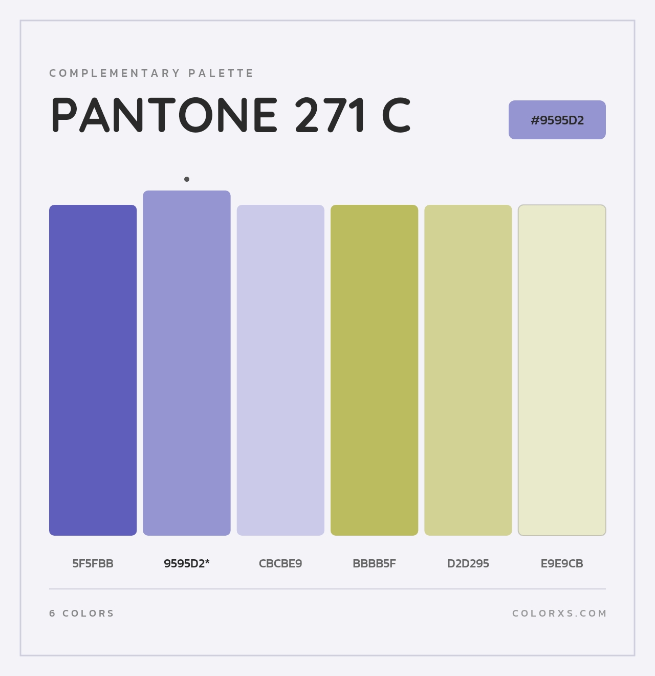 PANTONE 271 C - Complementary Color Palette