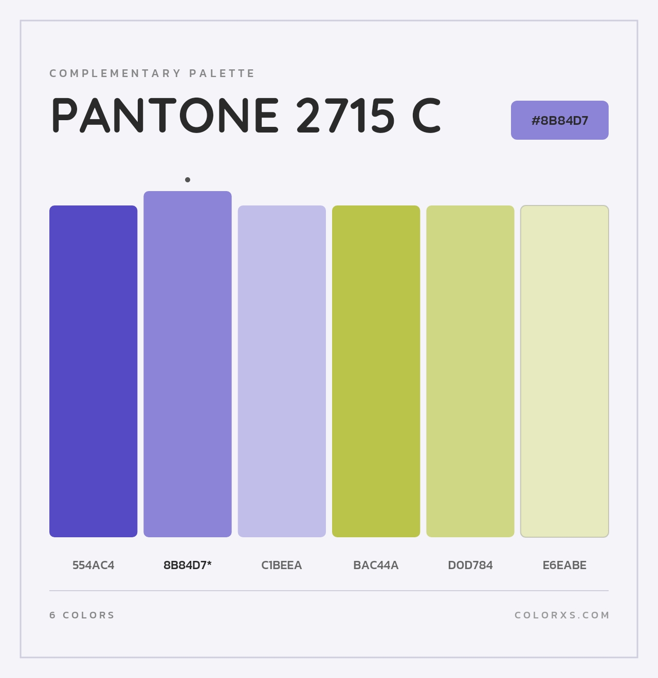 PANTONE 2715 C - Complementary Color Palette