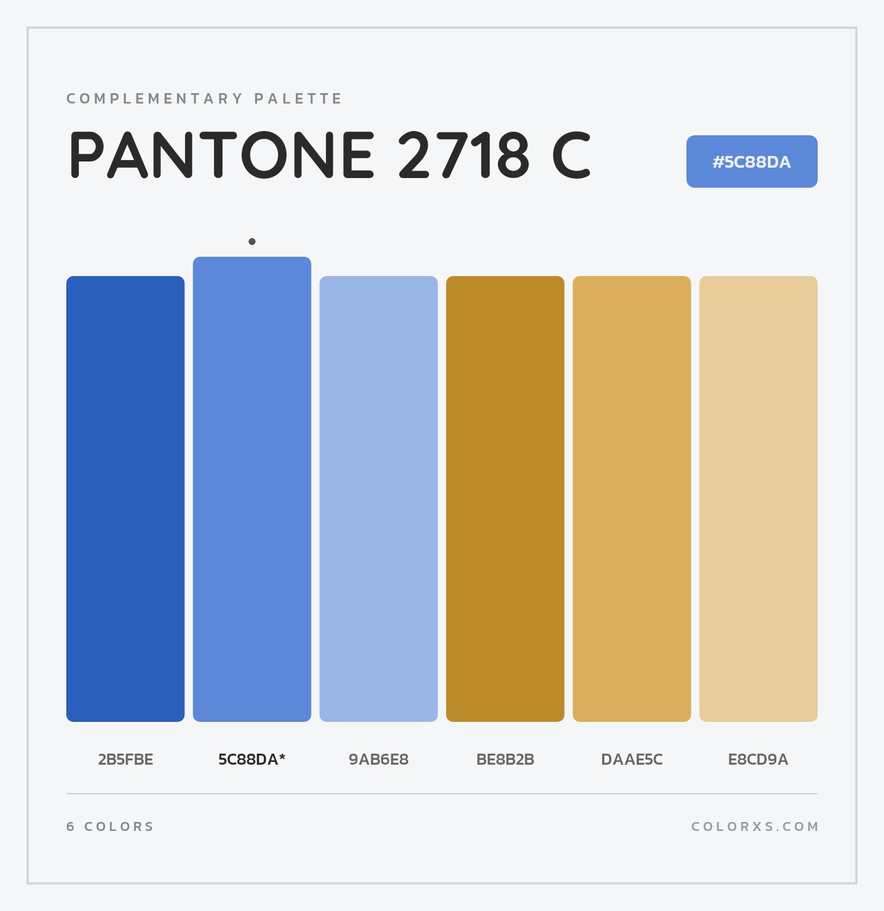 PANTONE 2718 C - Complementary Color Palette