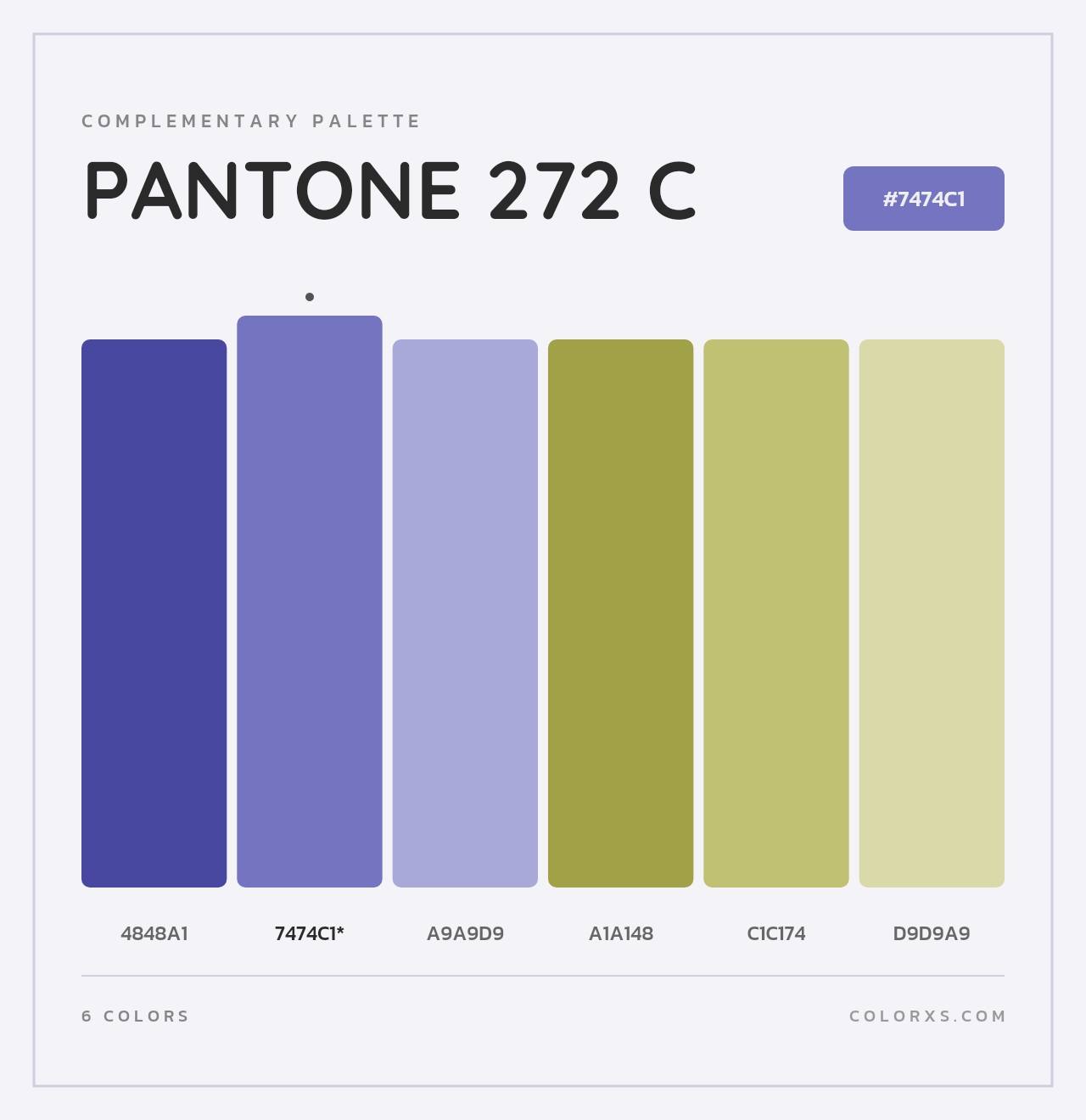 PANTONE 272 C - Complementary Color Palette