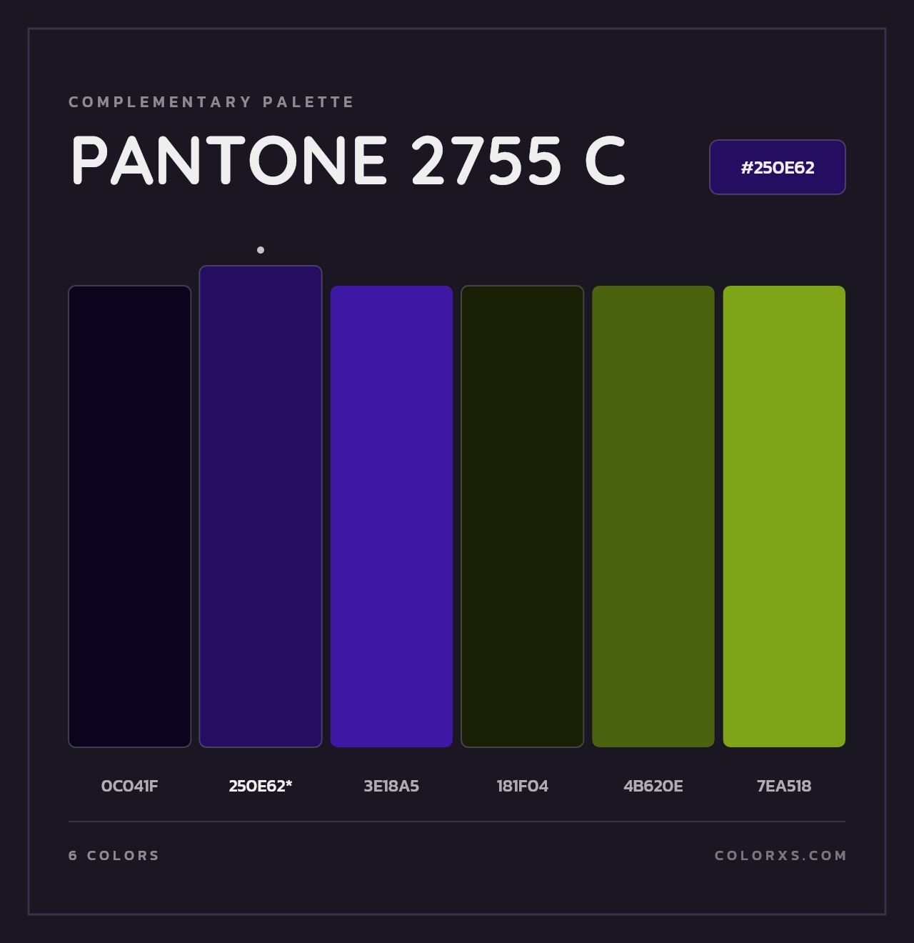 PANTONE 2755 C - Complementary Color Palette